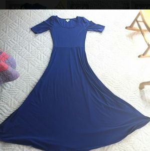 LulaRoe Blue Dress Maxi length NWT